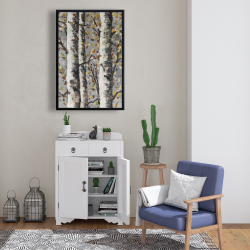 Framed 24 x 36 - Blossoming birches
