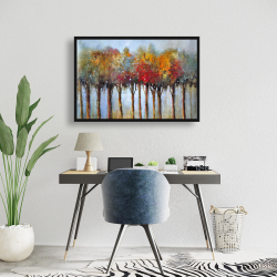 Framed 24 x 36 - Colorful leaves trees