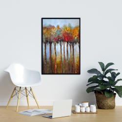 Framed 24 x 36 - Colorful leaves trees