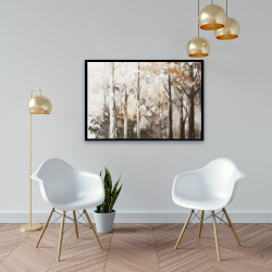 Encadré 24 x 36 - Forêt blanche abstraite