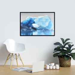 Framed 24 x 36 - Iceland icebergs