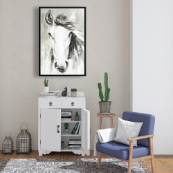 Framed 24 x 36 - Beautiful abstract horse