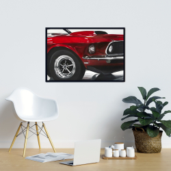 Framed 24 x 36 - Classic red car