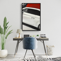 Framed 24 x 36 - Italian red and white car
