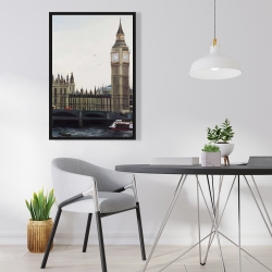 Framed 24 x 36 - Big ben clock elizabeth tower in london