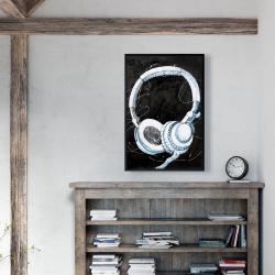 Framed 24 x 36 - Headphones