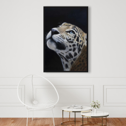 Framed 24 x 36 - Realistic leopard face