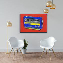 Framed 24 x 36 - Retro radio alarm