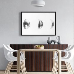 Encadré 24 x 36 - éclipse en noir et blanc