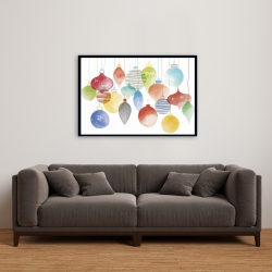 Framed 24 x 36 - Christmas' balls