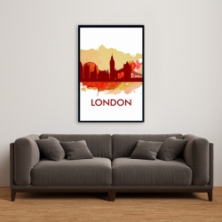 Encadré 24 x 36 - Silhouette en éclats de peinture de londre