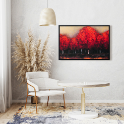 Framed 24 x 36 - Red dark trees