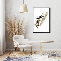 Framed 24 x 36 - Illustration of a golf glove