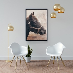 Framed 24 x 36 - Gallopin the brown horse