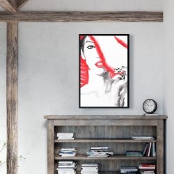 Framed 24 x 36 - Woman with big hat