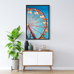 Framed 24 x 36 - Ferris wheel by a beautiful day