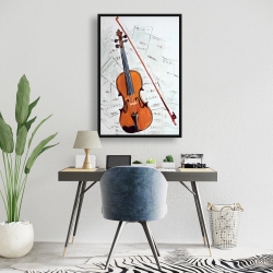 Encadré 24 x 36 - Violon sur partitions