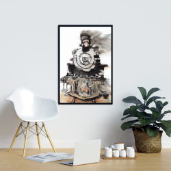 Framed 24 x 36 - Vintage train