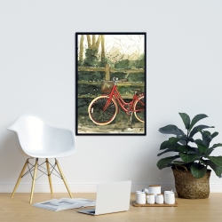 Encadré 24 x 36 - Randonnée dans les bois en bicyclette