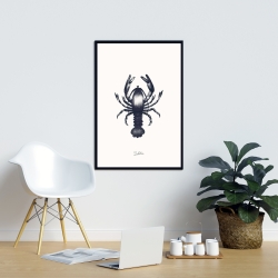 Encadré 24 x 36 - Homard bleu