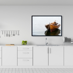 Framed 24 x 36 - Rowboat on calm water