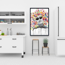 Framed 24 x 36 - Woman street art pop