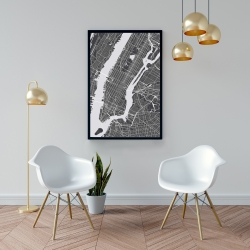 Encadré 24 x 36 - Plan de la ville de new-york