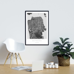 Encadré 24 x 36 - Plan graphique de san francisco