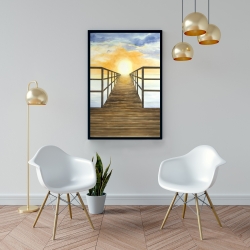Encadré 24 x 36 - Couché de soleil dans la mer