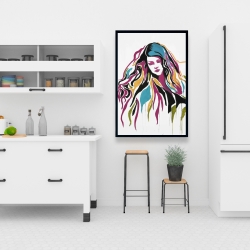 Encadré 24 x 36 - Femme en art graffiti