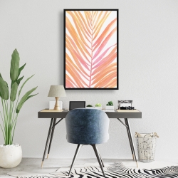 Framed 24 x 36 - Glam palm leaf