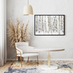 Framed 24 x 36 - Birch trees forest