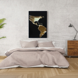 Framed 24 x 36 - American continent at night