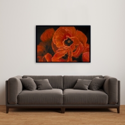 Framed 24 x 36 - Poppy bouquet
