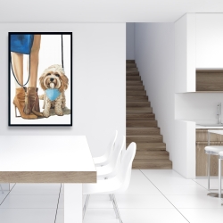 Encadré 24 x 36 - Chien cavoodle à la mode