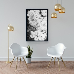 Framed 24 x 36 - Monochrome rose garden