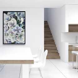 Framed 24 x 36 - Colorful hydrangea flowers