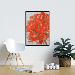 Framed 24 x 36 - Abstract rose