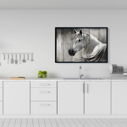 Framed 24 x 36 - Rustic horse