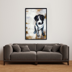Framed 24 x 36 - Sitting dog