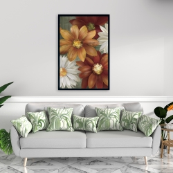 Framed 24 x 36 - Fall colors flowers