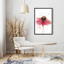 Framed 24 x 36 - Pink daisy