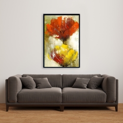 Framed 24 x 36 - Orange and yellow flowers