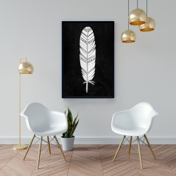 Framed 24 x 36 - Native american feather