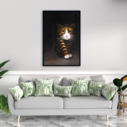 Framed 24 x 36 - Discreet cat