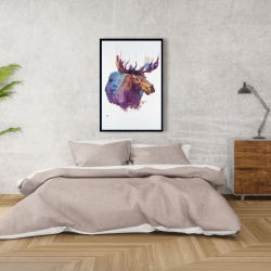 Framed 24 x 36 - Abstract moose