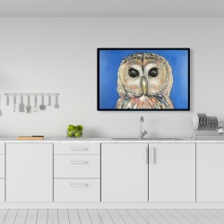 Framed 24 x 36 - Colorful spotted owl