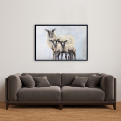 Framed 24 x 36 - Sheep family