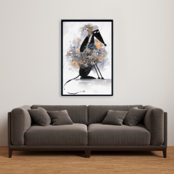 Framed 24 x 36 - Afghan hound dog in cartoon