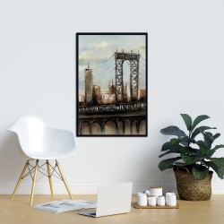 Encadré 24 x 36 - Pont de ville par un jour gris